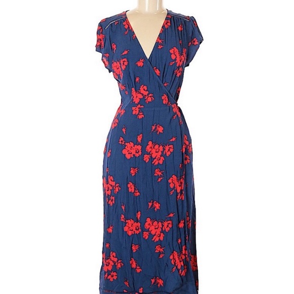 Flower Midi Wrap Dress - Picture 3 of 4